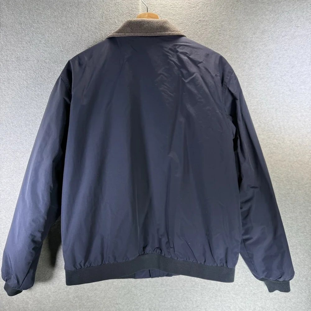 Vintage LL Bean Men's Warm Up Bomber Jacket Fleece Lined‎ Men's Large Blue